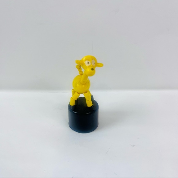 The Unbranded Brand Other - Vintage 1970s Yellow Cow Puppet Toy Made in Hong Kong Hard Plastic